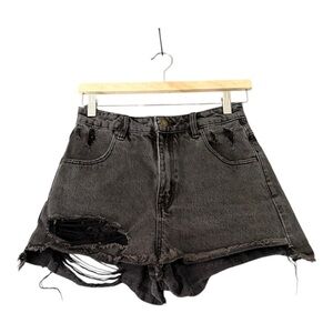 Rolla's | Grey Wash Distressed Cut-Off Denim Shorts Size‎ 27